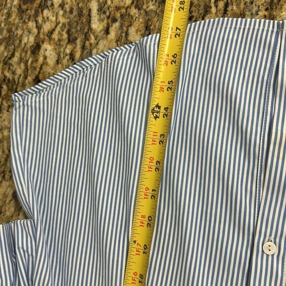 Gretchen Scott Button Front Cotton Blend Ruffle Cuff Shirt Size M And L - Picture 10 of 14